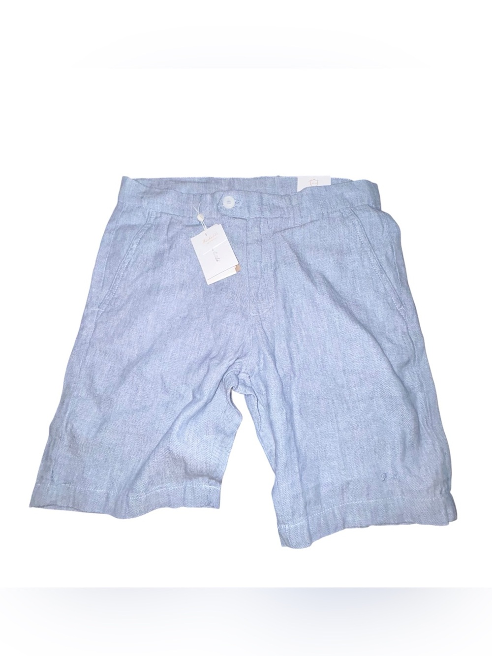 Men's Light Blue Chambray Flat Front Shorts